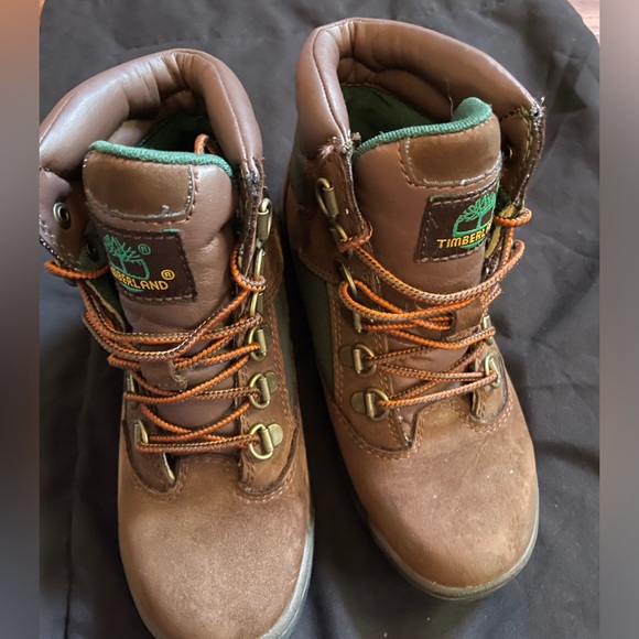 USED Timberland boots "beef and broccoli" size 1.5y - Picture 5 of 6